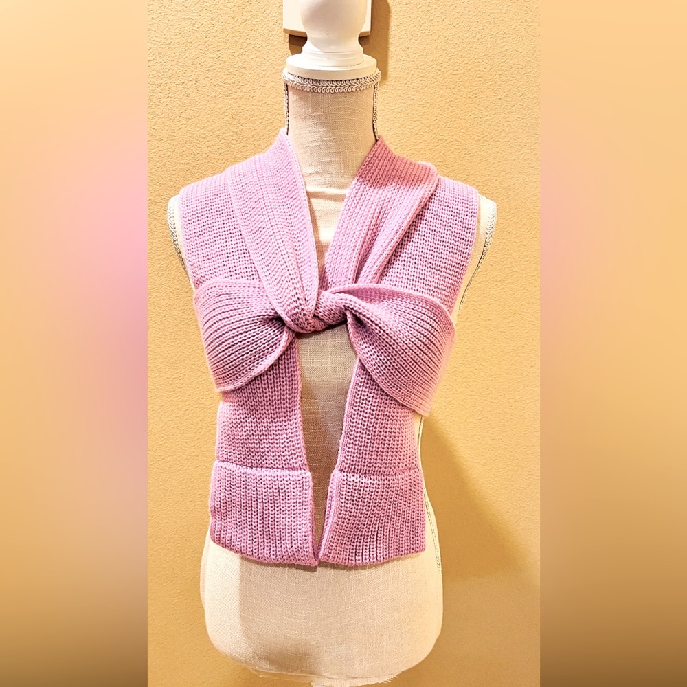 Lilac Convertible Wrap tie Sweater. Size SMALL. NWOT